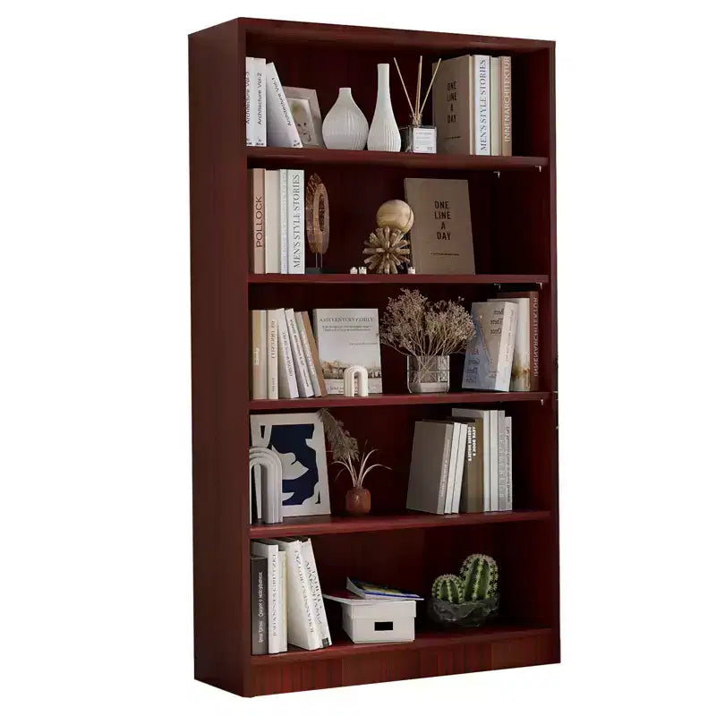 GDFStudio Edwin Modern 5-Tier Tall Bookcase with 3 Adjustable Shelves