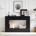 GDFStudio Lucienne 55.12'' Rustic Slatted Console Table with Lower Shelf