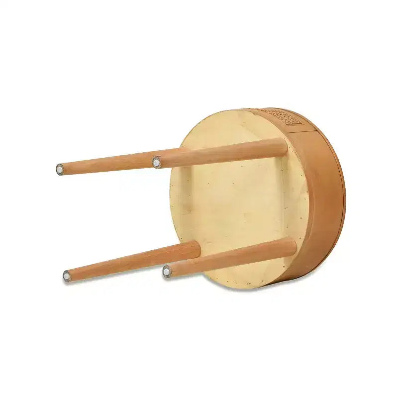 GDFStudio Rossville 18 Round Rattan and Wood Drawer Side Table