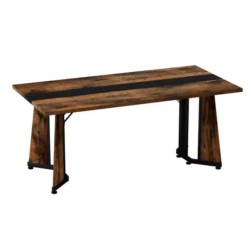 Okak 70.9IN Long Rectangular Dining Table Set for 8 People, Waterproof Kitchen Table with Adjustable Legs, Dinner Table for Kitchen, Office