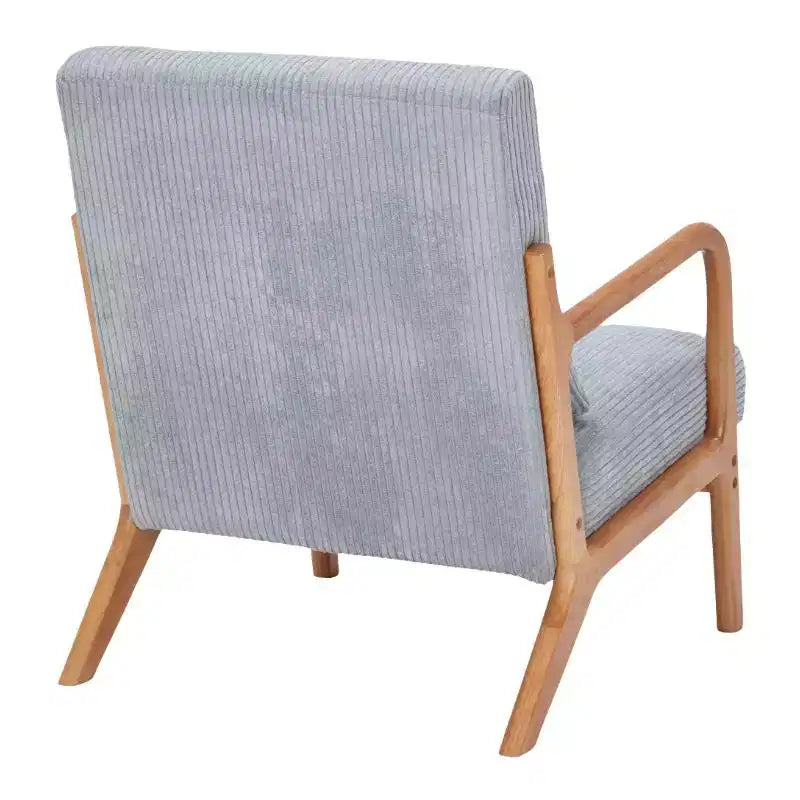 Homy Casa Mid-Century Modern Accent Chair with Solid Wood Frame and Upholstered Seat, for Living Room, Bedroom or Reading Corner