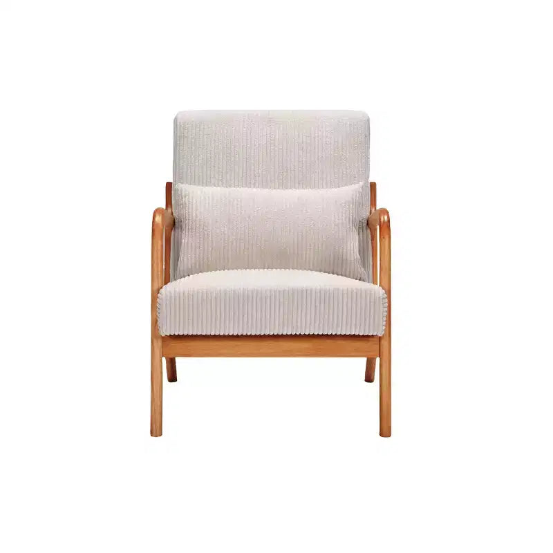 Homy Casa Mid-Century Modern Accent Chair with Solid Wood Frame and Upholstered Seat, for Living Room, Bedroom or Reading Corner