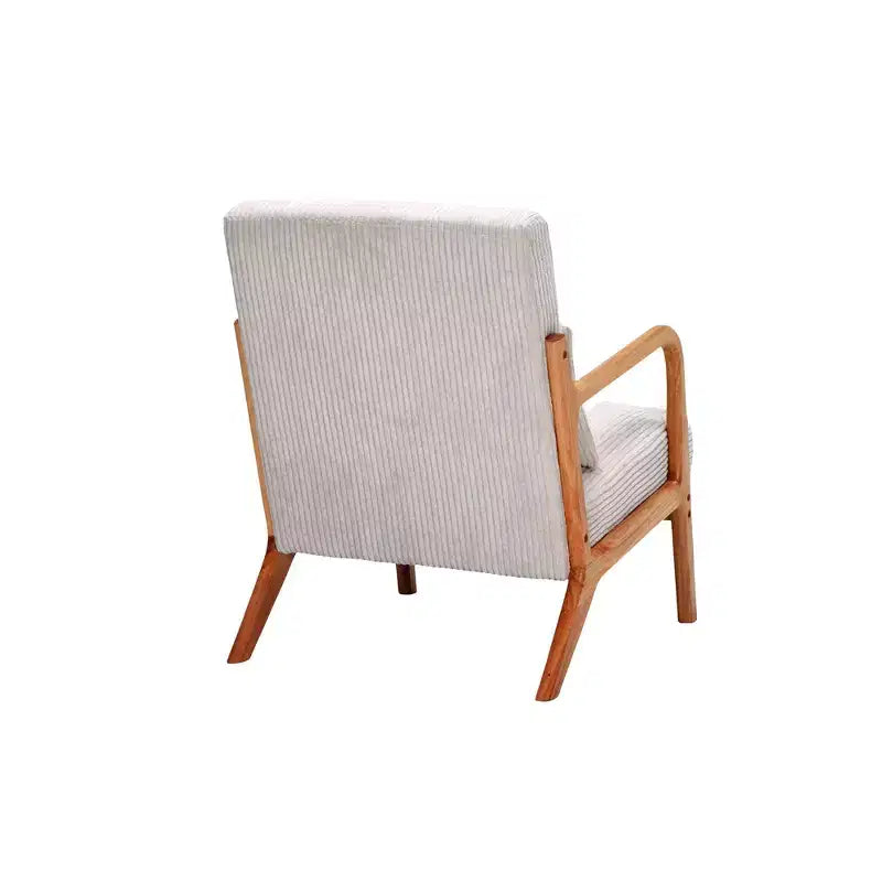 Homy Casa Mid-Century Modern Accent Chair with Solid Wood Frame and Upholstered Seat, for Living Room, Bedroom or Reading Corner