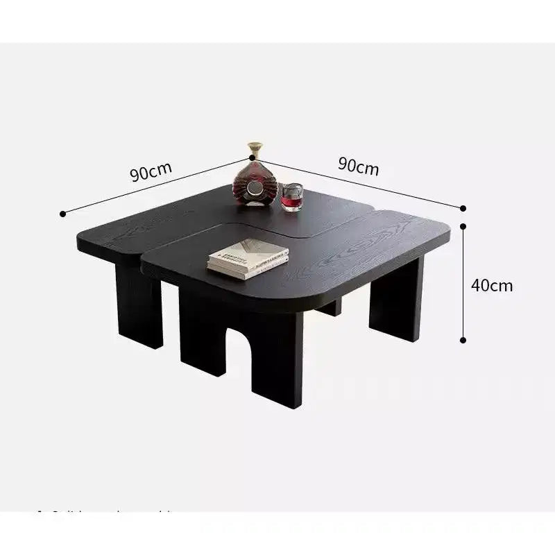 GDFStudio Becker Modern Fir Wood Extendable Nesting Coffee Table Set