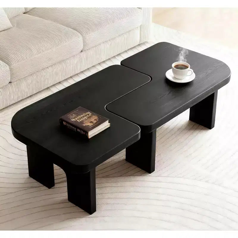 GDFStudio Becker Modern Fir Wood Extendable Nesting Coffee Table Set