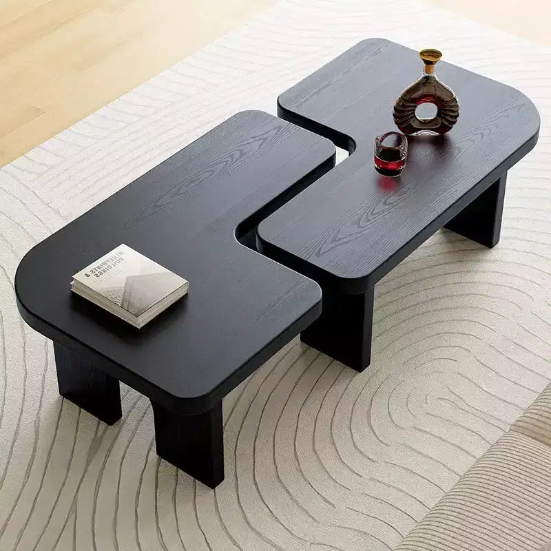 GDFStudio Becker Modern Fir Wood Extendable Nesting Coffee Table Set