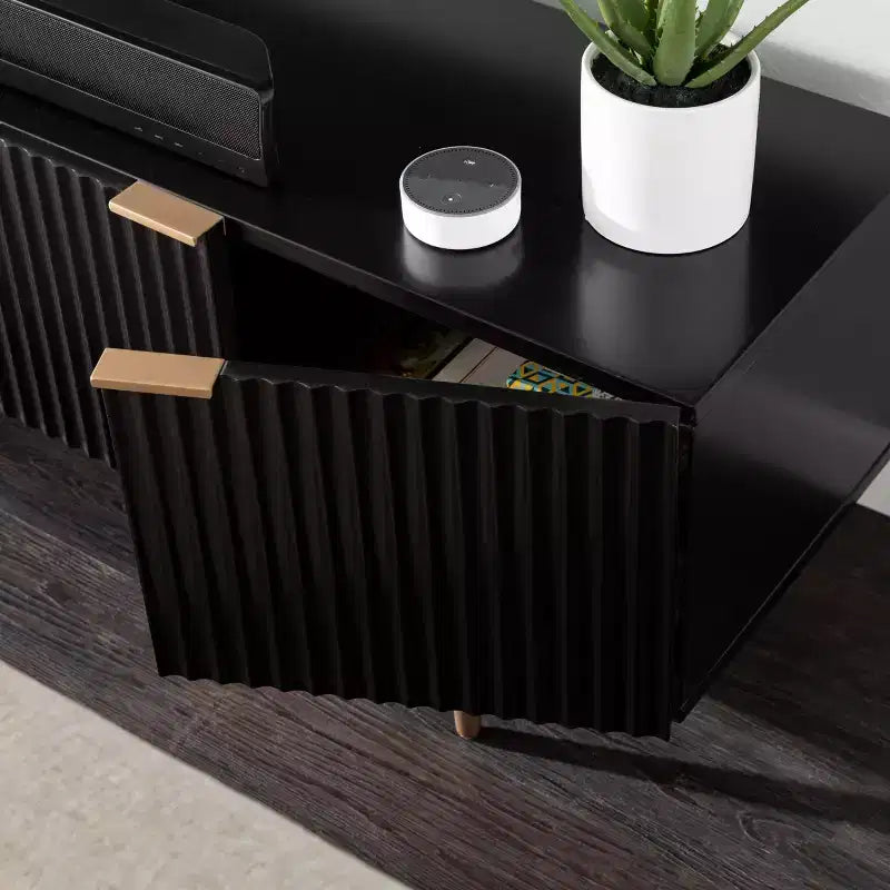 Pilston 4-Door Media Console - Black - SEI