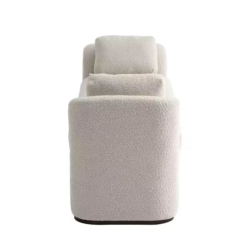 GDFStudio Jase Contemporary Rubberwood Boucl Upholstered Bench with Pillows