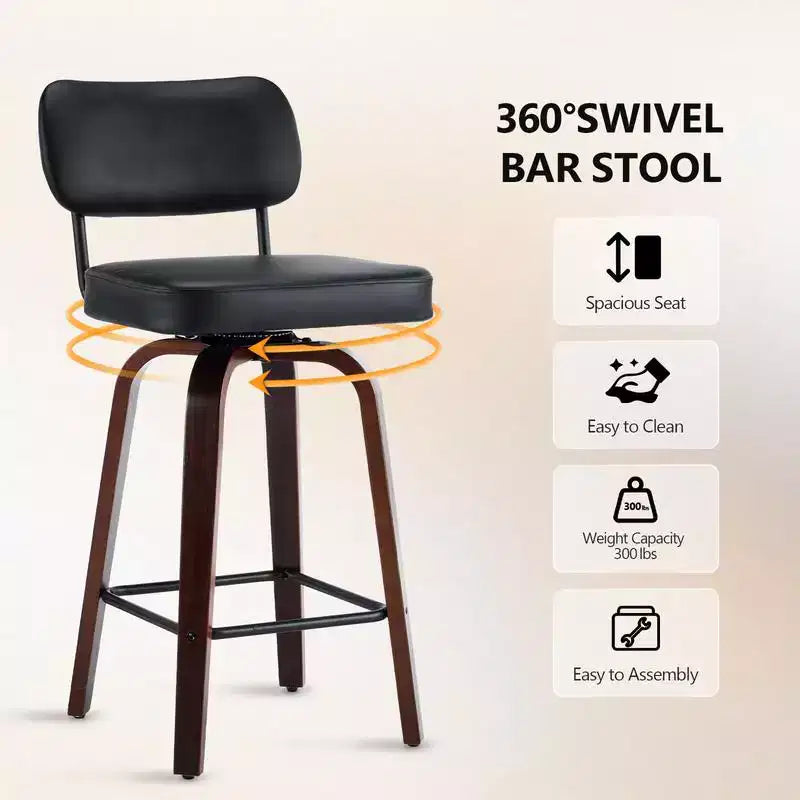 360 Swivel Counter Height Bar Stools Set of 1