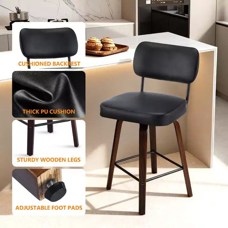 360 Swivel Counter Height Bar Stools Set of 1