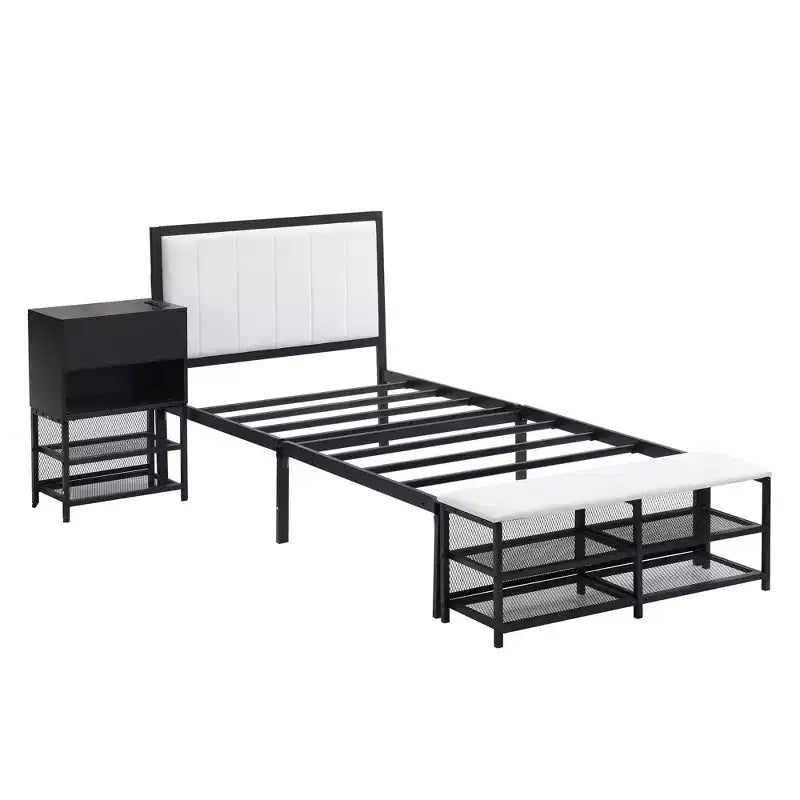 MAYEERTY Teddy Fleece Upholstered Platform Bed with Underbed Storage, Curved Design & Sturdy Solid Frame