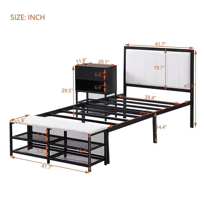 MAYEERTY Teddy Fleece Upholstered Platform Bed with Underbed Storage, Curved Design & Sturdy Solid Frame