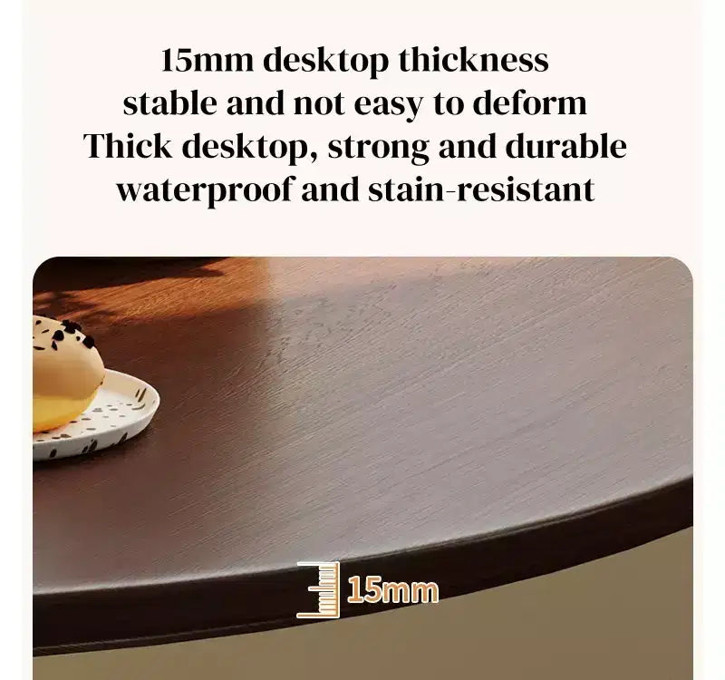 Fun little toys brand Walnut Round Table, Modern Dining Table, Dining Table, MDF Top and Steel Base Tulip Round Kitchen Table, Kitchen Table,