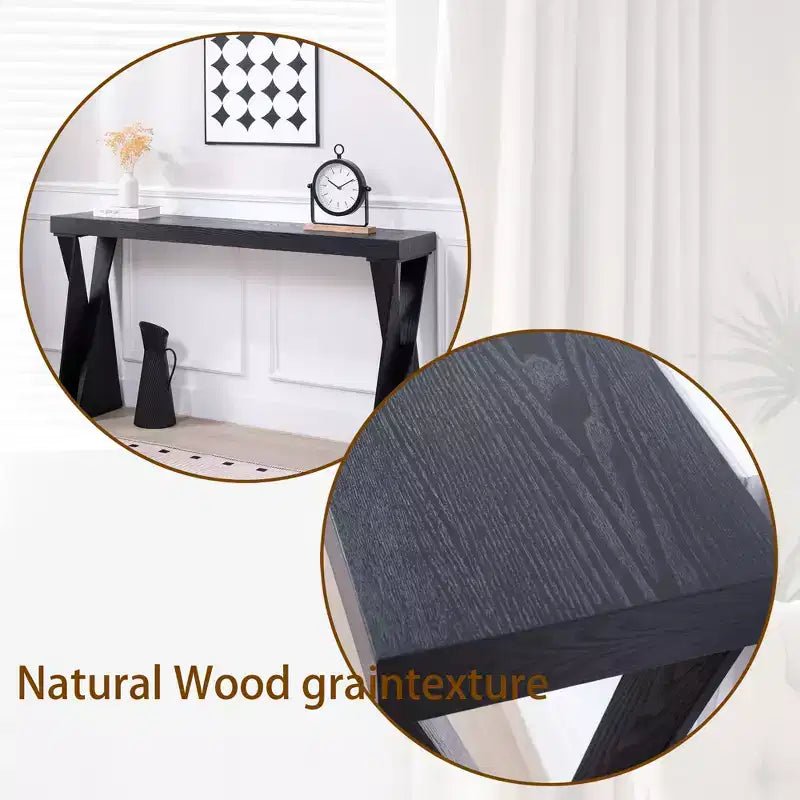GDFStudio Bryce Modern 58.3 Wood Console Table with Crossed Legs