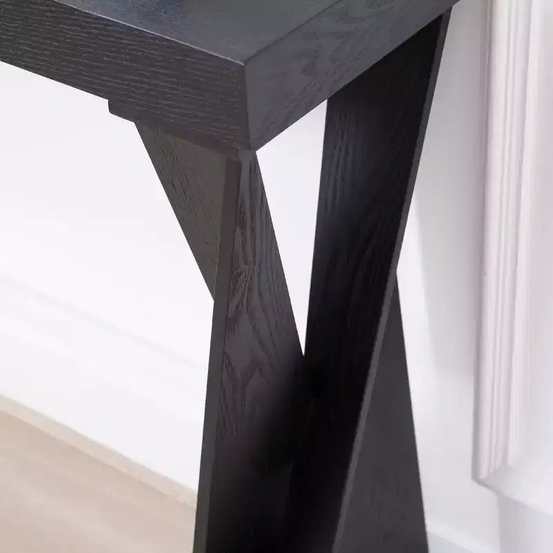 GDFStudio Bryce Modern 58.3 Wood Console Table with Crossed Legs