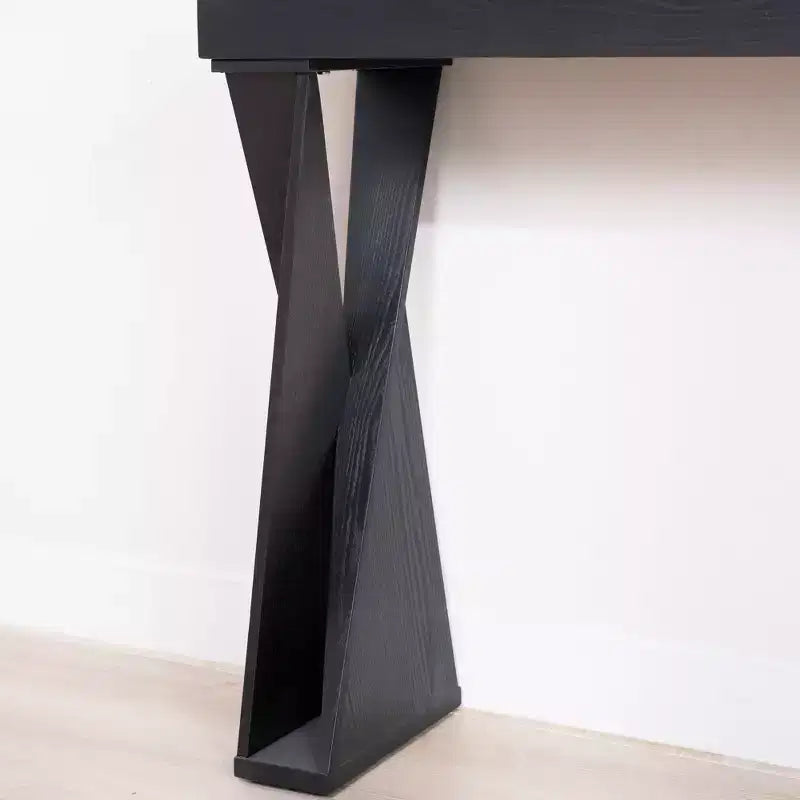 GDFStudio Bryce Modern 58.3 Wood Console Table with Crossed Legs
