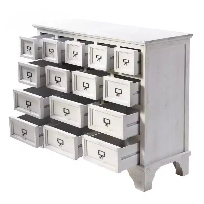 Apothecary Cabinet with 15 Drawers White - Stylecraft