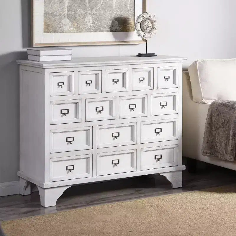 Apothecary Cabinet with 15 Drawers White - Stylecraft