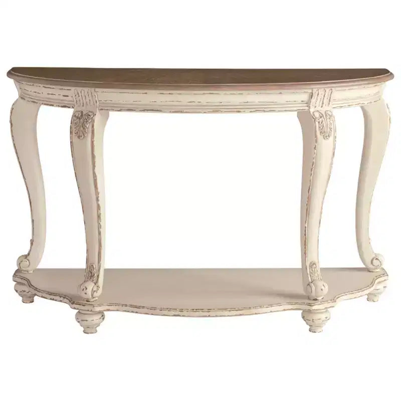 Realyn Sofa Table White/Brown - Signature Design by Ashley