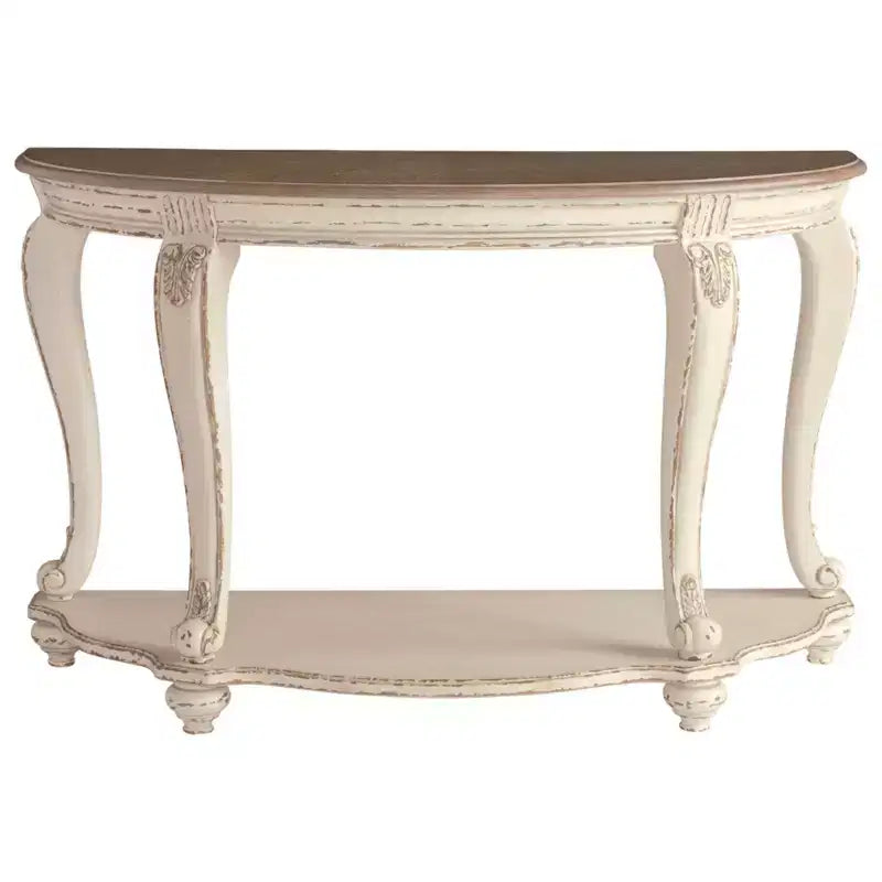 Realyn Sofa Table White/Brown - Signature Design by Ashley