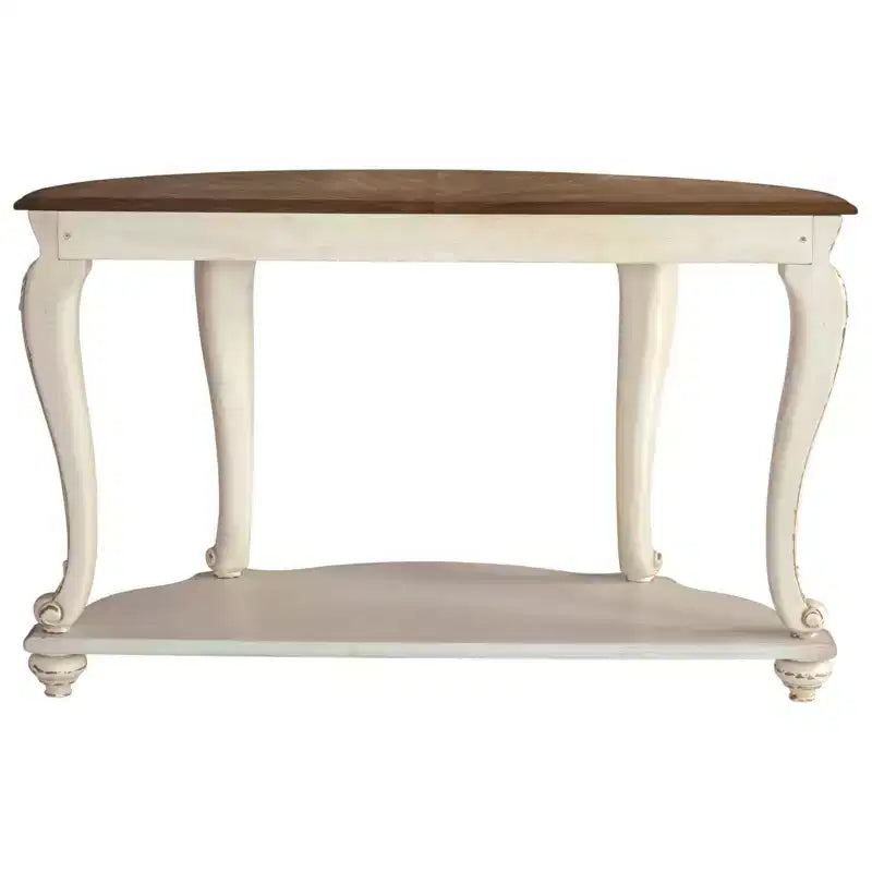 Realyn Sofa Table White/Brown - Signature Design by Ashley