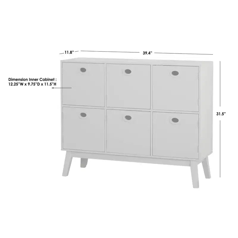 Buylateral Jamie Mid Century Modern Storage Cube Cabinet